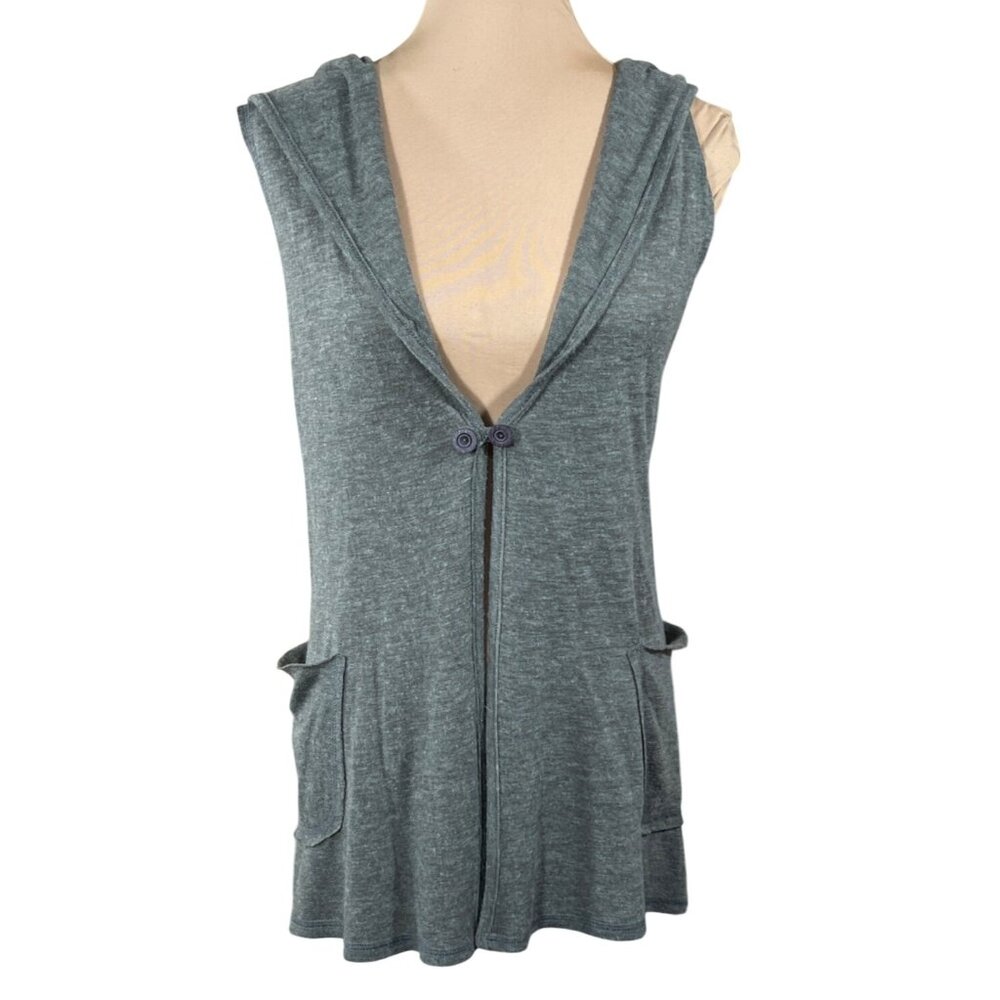 Monoreno Sweater Cardigan Vest Sage Size S Small V-Neck Button